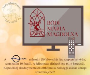 Bódi Mária Magdolna boldoggá avatása