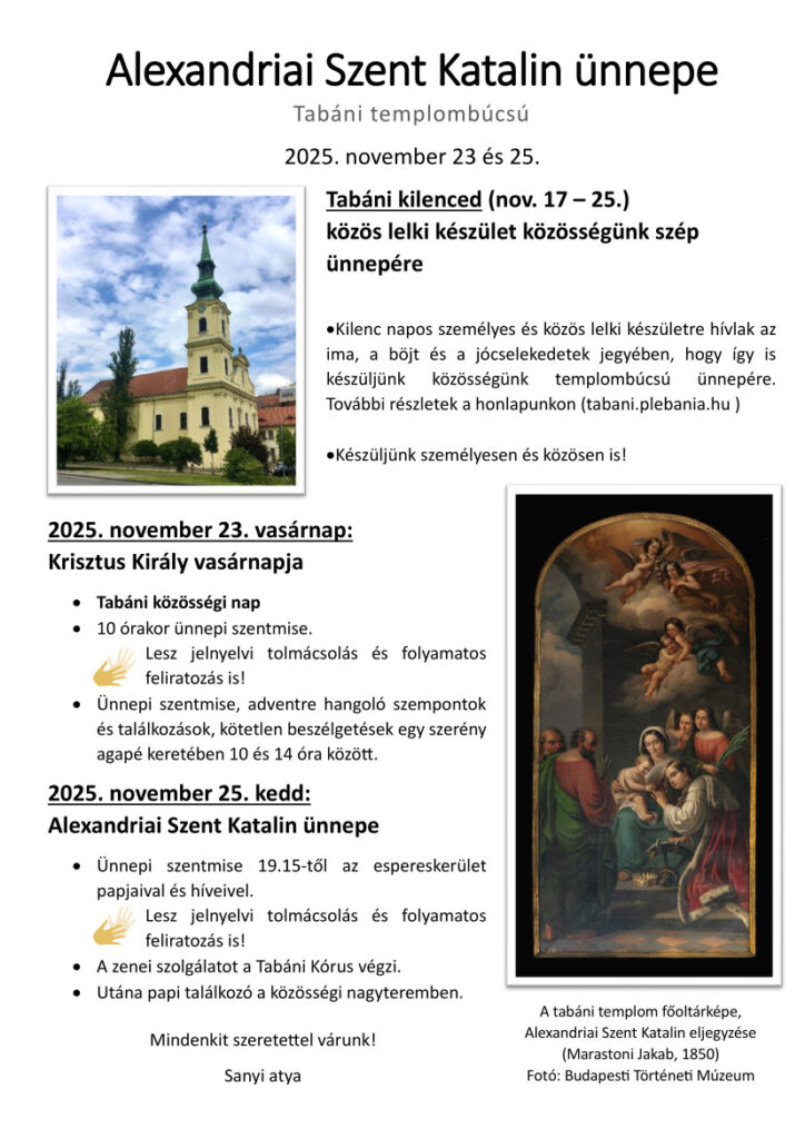 Tabáni búcsú 2025